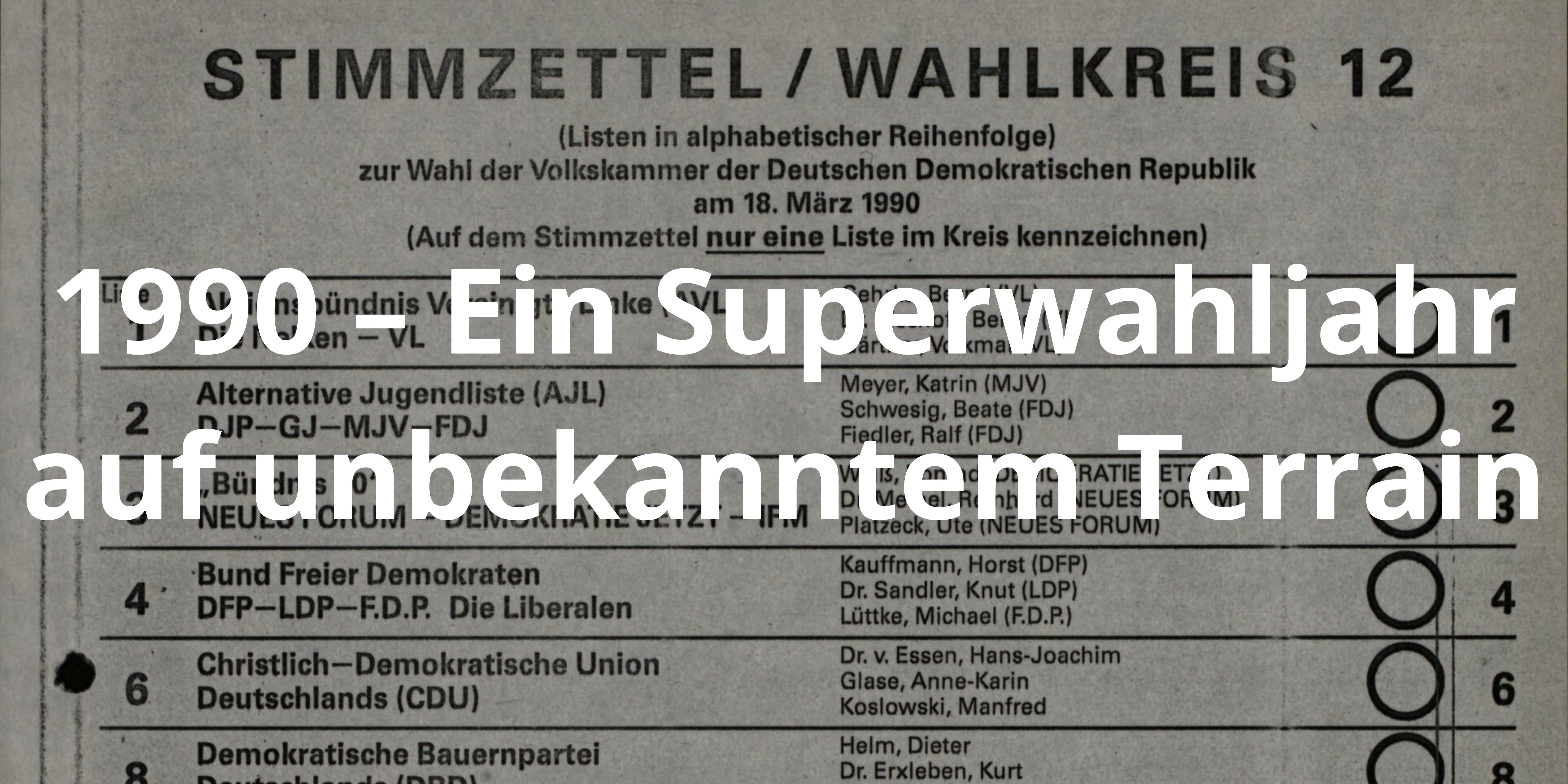 1990 – Ein Superwahljahr auf unbekanntem Terrain