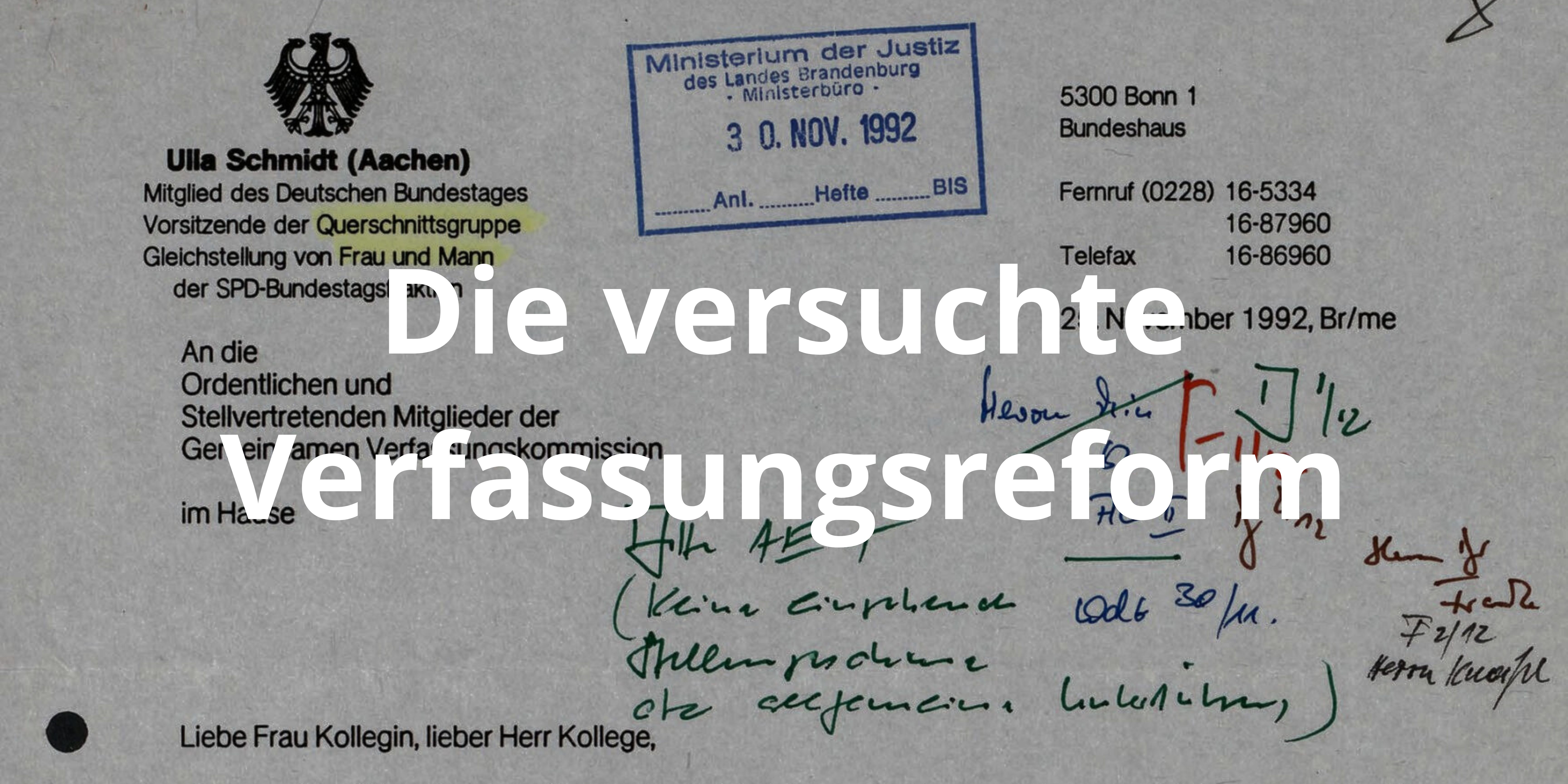 Die versuchte Verfassungsreform