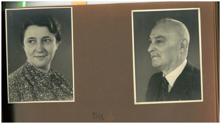 Kopie der schwarz/weißen Passbilder von Julius Schoeps und Helene Haase