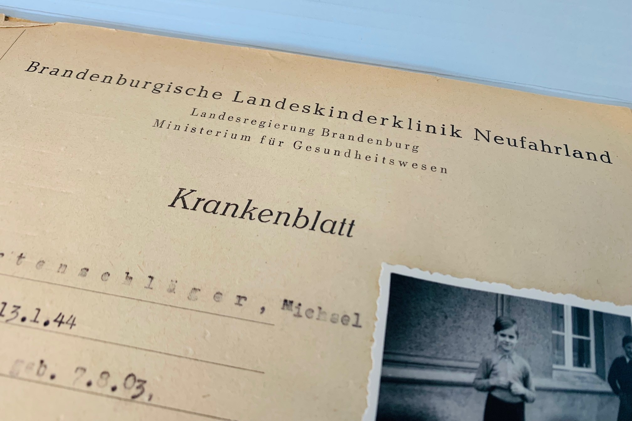 Krankenblatt aus der Akte BLHA, Rep. 219 BLK Neufahrland, Nr. 438