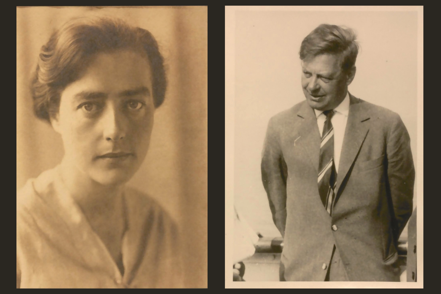 Porträts von Helene von Falkenhausen (Rep. 16 Falkenhausen F 10B) und Harald von Königswald (Rep. 16 Königswald F B25)
