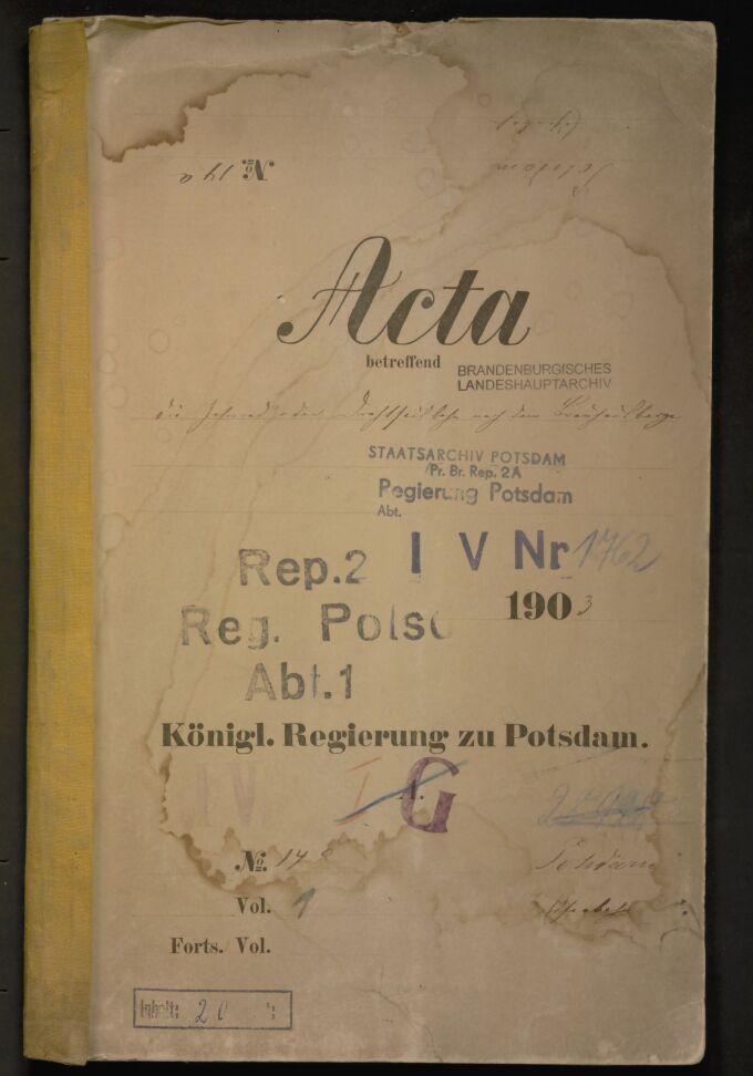 Aktendeckel, Rep. 2A I V 1762