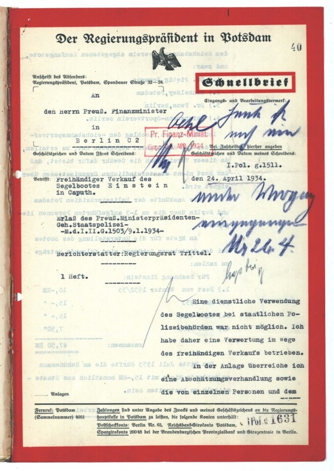 Einstein-Akte_Blatt 40_Vorderseite