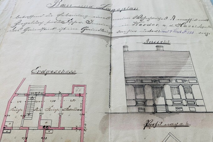 Bau und Lageplan Werder
