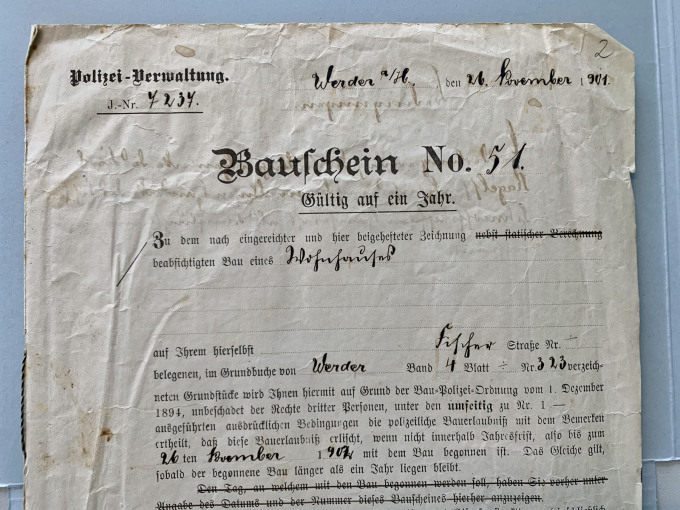 Bauschein Werder