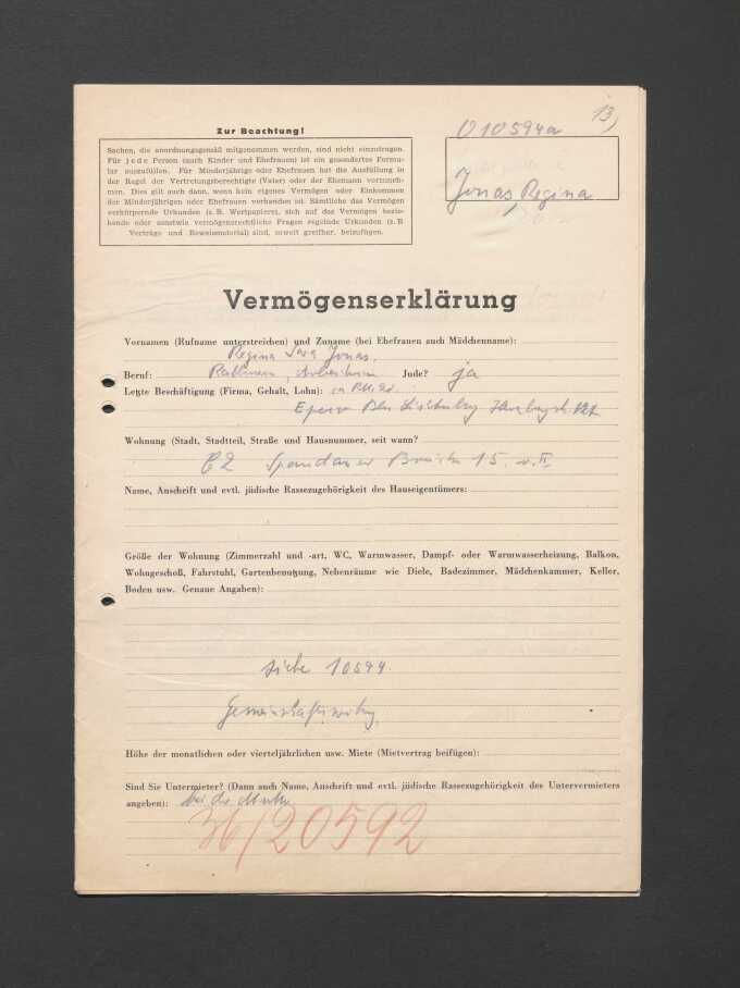 Formular mit Name und Adresse