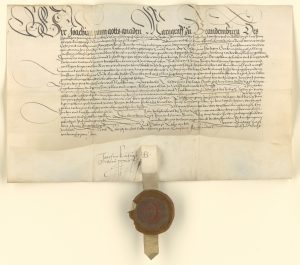 Eine Urkunde mit einem Siegel aus dem Zisterziensernonnenkloster