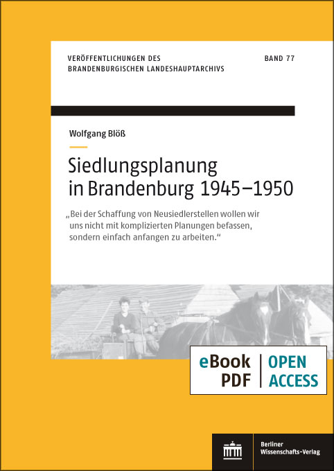 Cover: Siedlungsplanung in Brandenburg von 1945–1950 