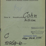 Scan eines Aktendeckels mit dem Namen William Cohn